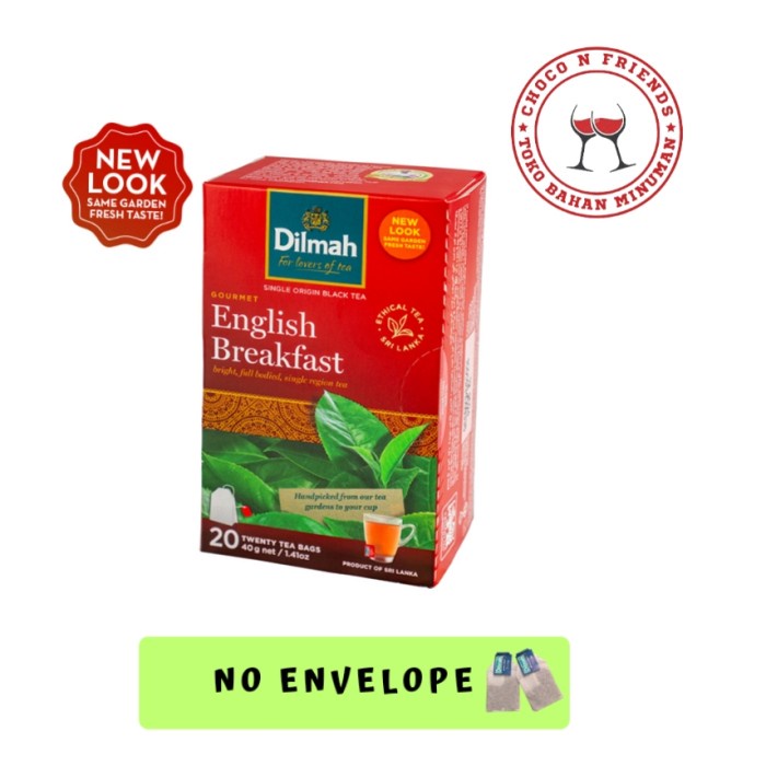 

N.E.W Teh Dilmah No Envelope 20 sachet English Breakfast