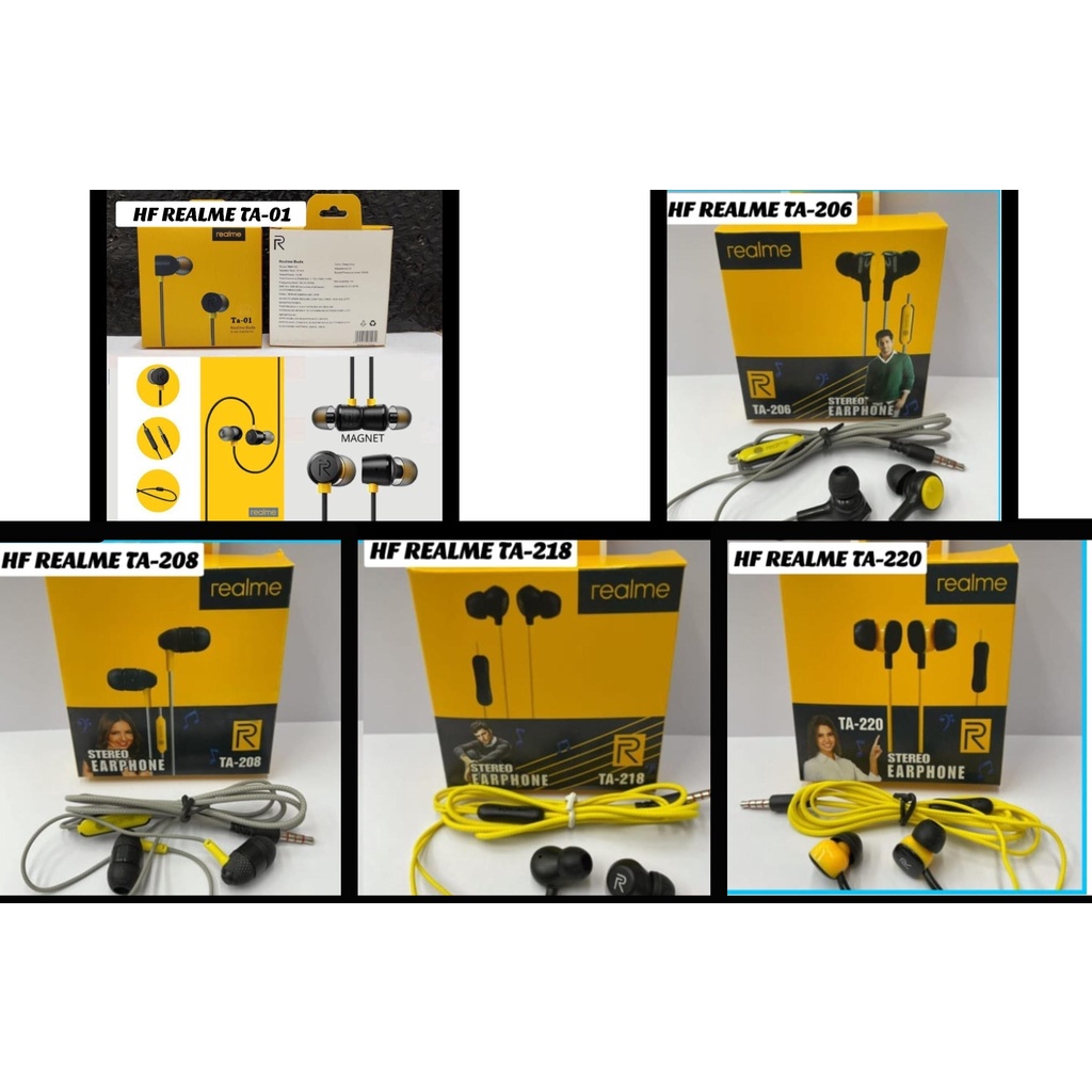 HF Realme Series / Handsfree Realme TA-01 / TA-206 / TA-208 / TA-218 / TA-220 STEREO MUSIC