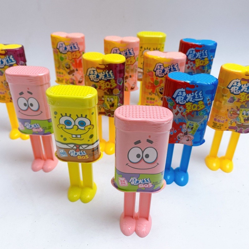 PERMEN MAGIC HAIR CANDY VIRAL TIKTOK SPONGEBOB/ magic hair  permen korea