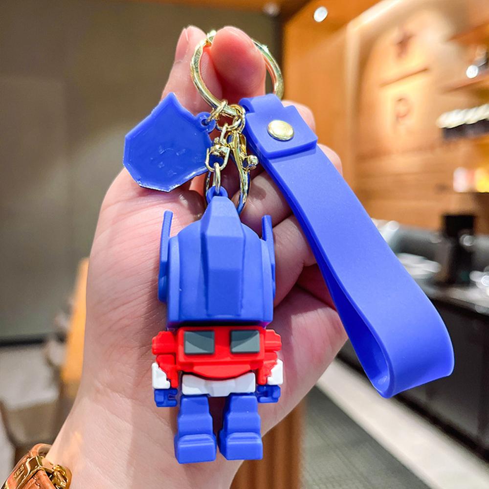 Timekey Kartun Autobot Gantungan Kunci Wanita Pria Kreatif Anime Figurine Keyrings Untuk Pasangan Handbag Charms L2Y5