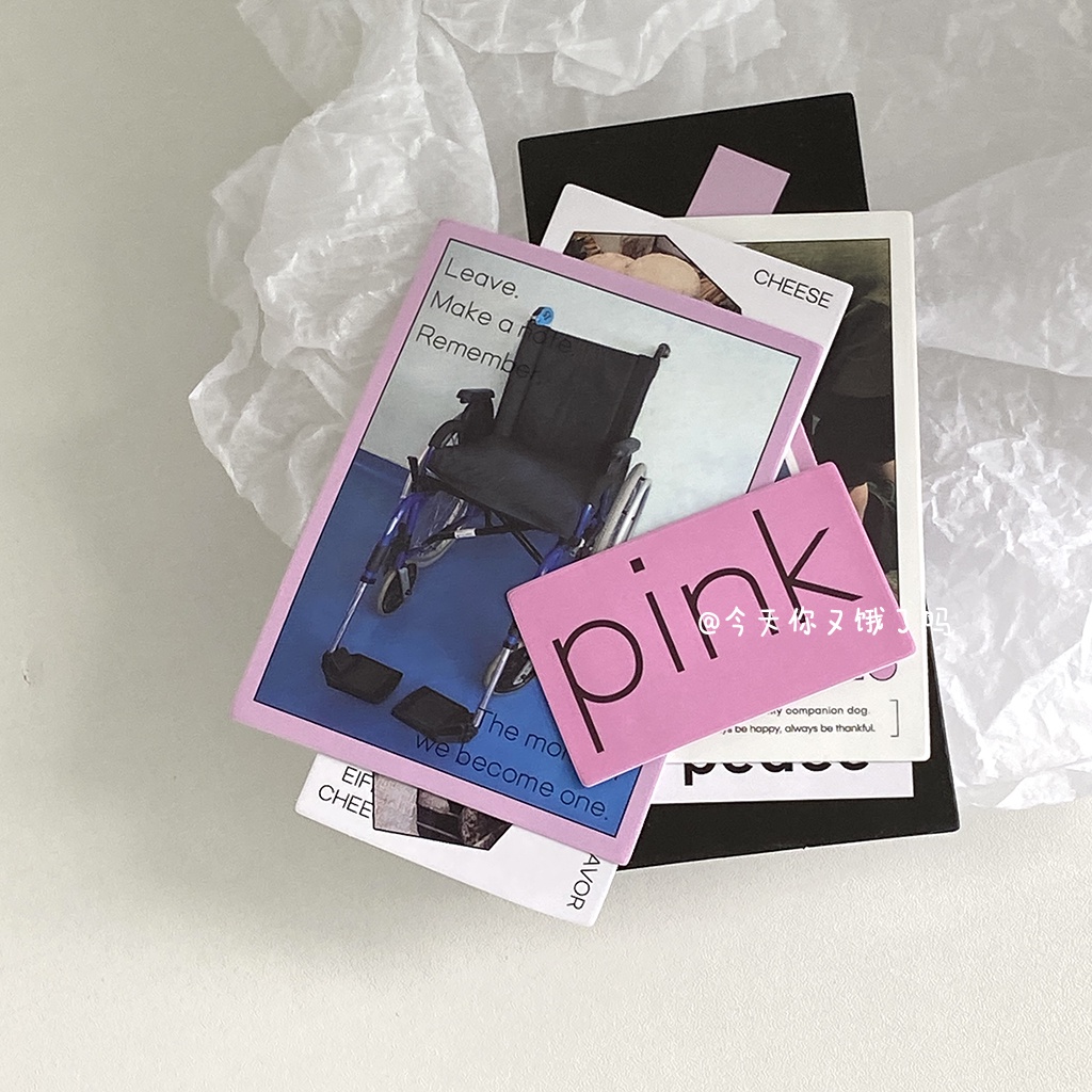 Klipping Pink Daily Handbook Sticker Pack ins Style Set Stiker Komputer