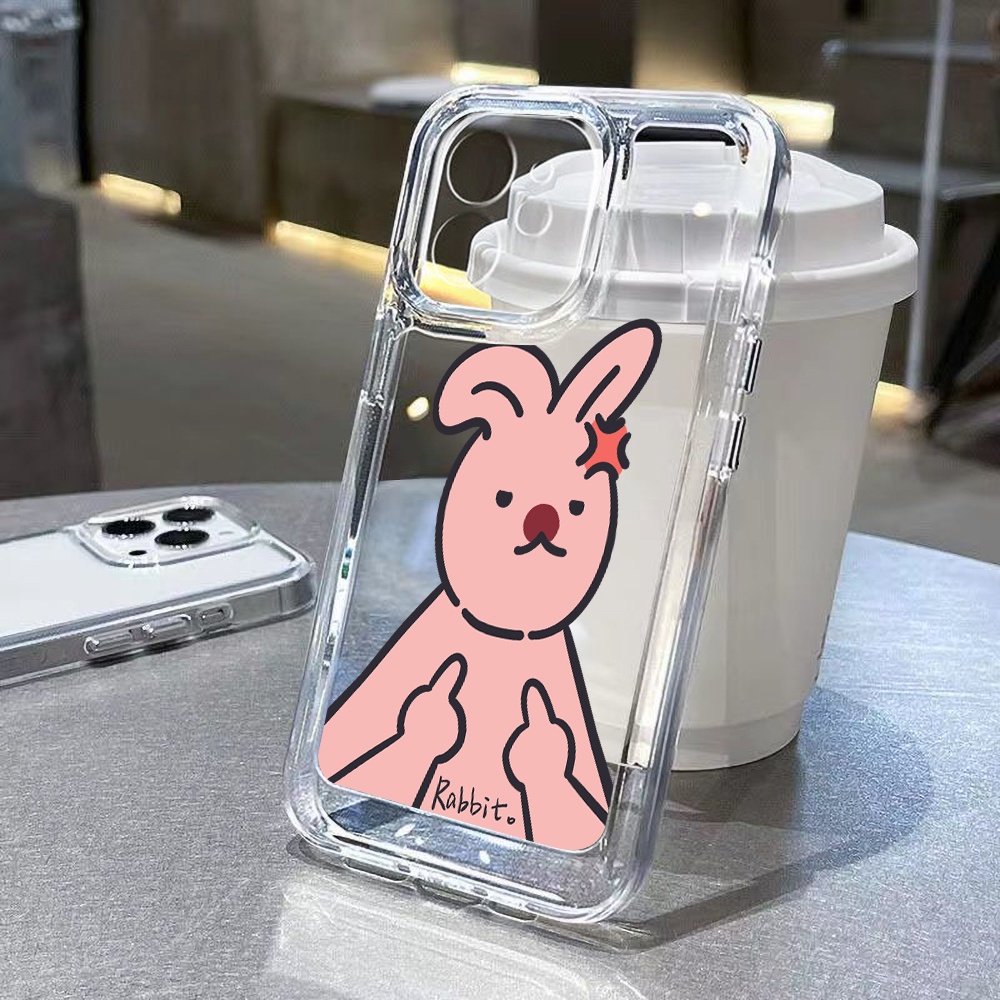 Case Bunny Marah Untuk Vivo S12 S15 S6 S7 S9 S9E S10 5G S10 Pro X30 X30 Pro X50 X60 X70 X80 X27 V23 Pro V23E Iqoo 56 Neo5 Neo6 8 8 Pro Z6 U5 Bahan Akrilik Ruang TPU Belakang Sarung