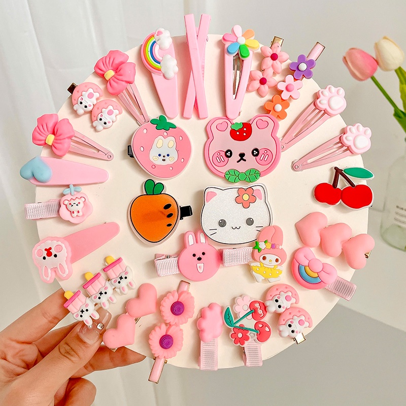 [14pcs/20styles]2023 Jepit Rambut Anak Baru Musim Panas Gadis Kecil Bb Klip Set Gadis Lucu Rusak Jepit Rambut Hiasan Kepala Aksesoris Rambut