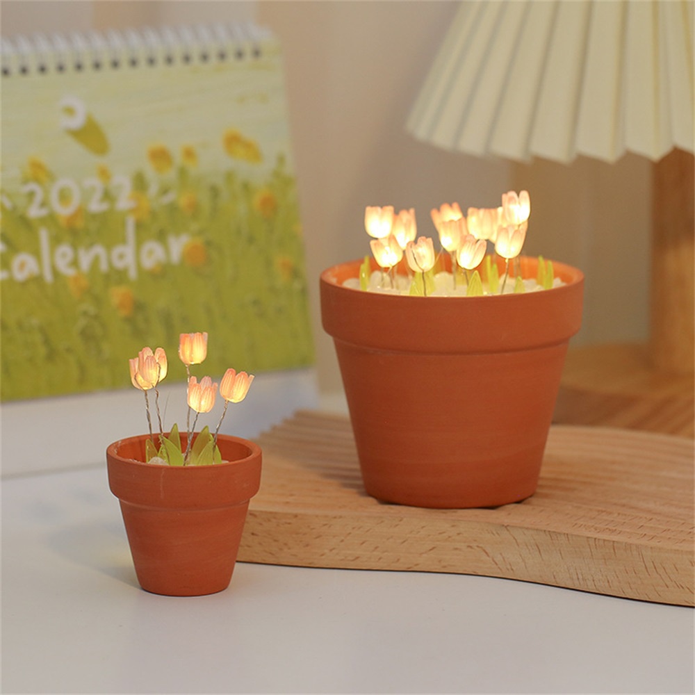 Paket Bahan Handmade Untuk Buket Miniatur Dan Bingkai Foto Diy Tulip Night Light Kit Untuk Hadiah Ulang Tahun Pacar Atau Sahabat