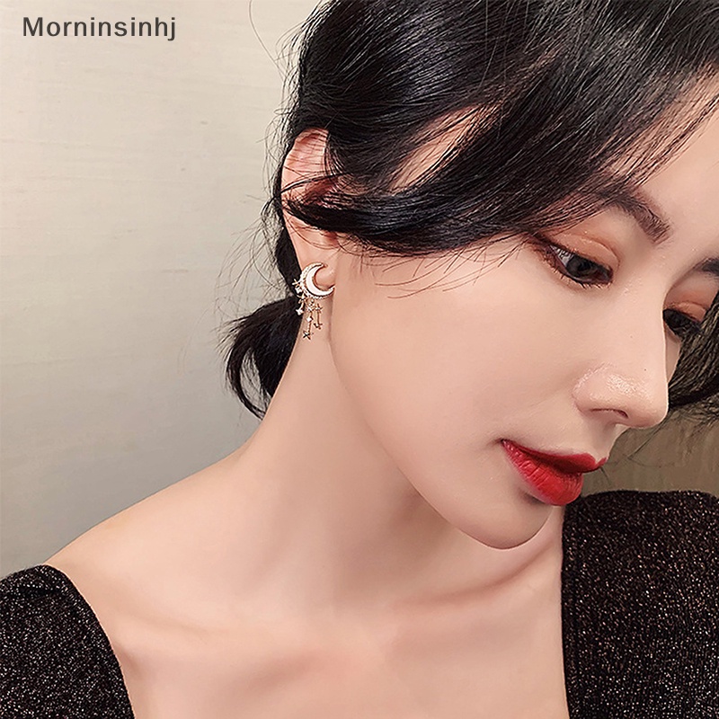 Mornin 1pasang Anting Bulan Bintang Tidak Teratur Eropa Dan Amerika Baru Indah Kepribadian Fashion Temperamen Sederhana Wanita Anting id