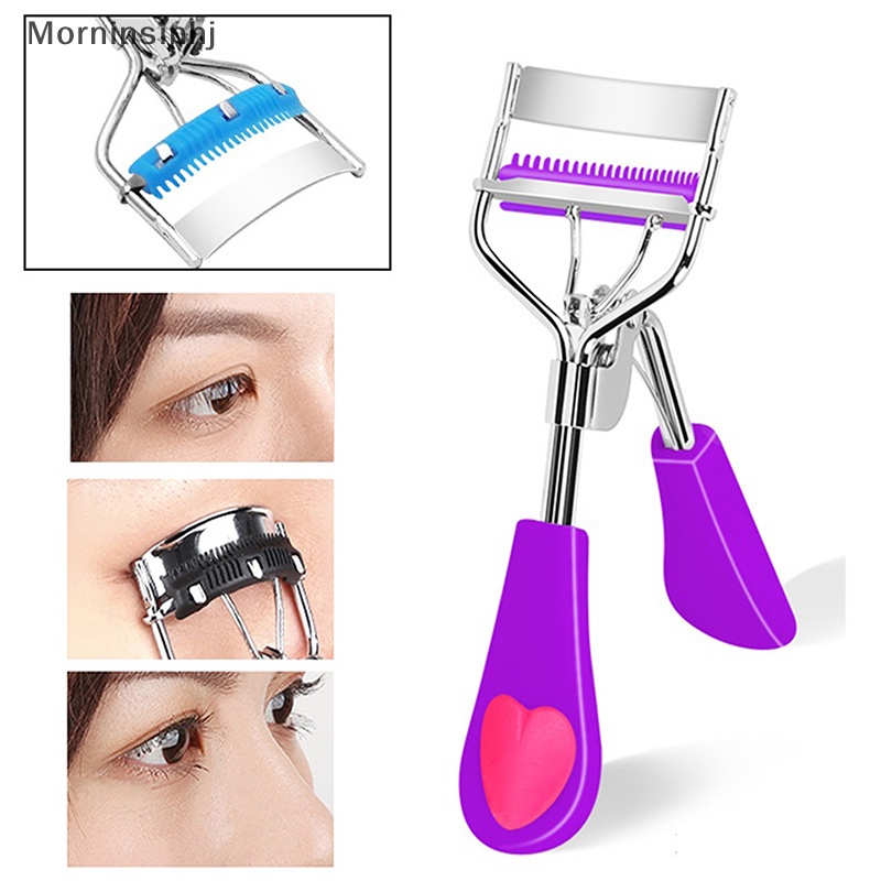 Mornin 1PCS Lady Profesional Penjepit Bulu Mata Dengan Sisir Tweezer Curling Clip id