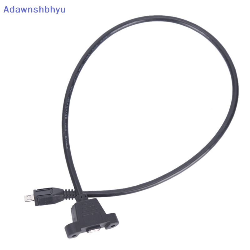 Adhyu Kabel Adapter Konektor Micro USB 2.0 Male to Female Dengan Panel Mount Hole ID