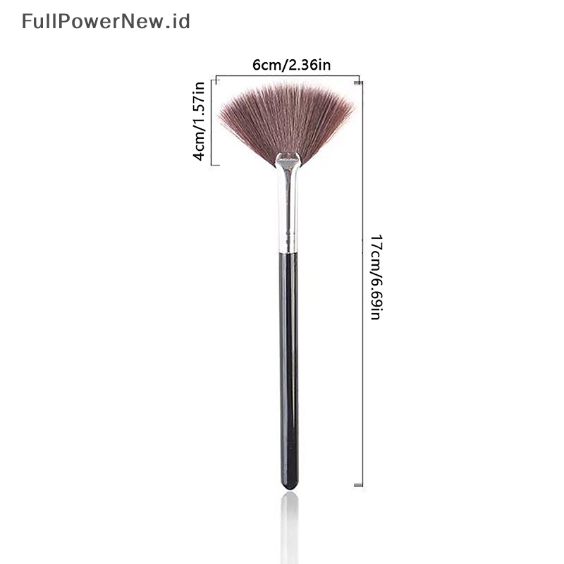 Power Fan Brush Soft Hair Makeup Blush Bedak Foundation Makeup Alat Kosmetik ID