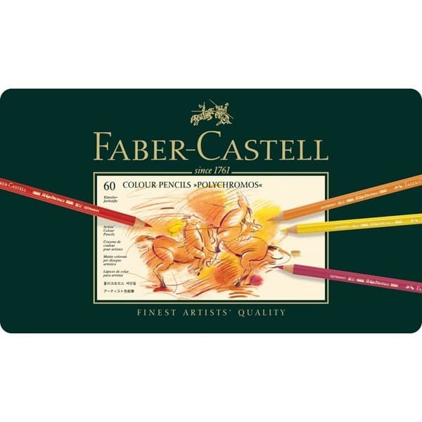 

Faber Castell Polychromos Color Pencils Tin of 60 Pensil Warna