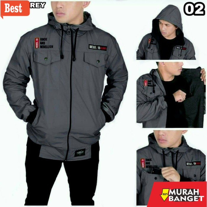 Jaket parasut pria terbaru- JAKET PARASUT PRIA TERBARU/JAKET MUSIM DINGIN PRIA/HOODIE TEBAL/PAKAIAN 