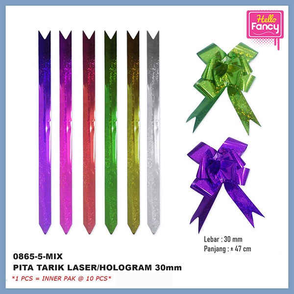 

Pita Tarik /Metallic / Matte / Laser 30 mm 1 Pack isi 10 Pcs Random