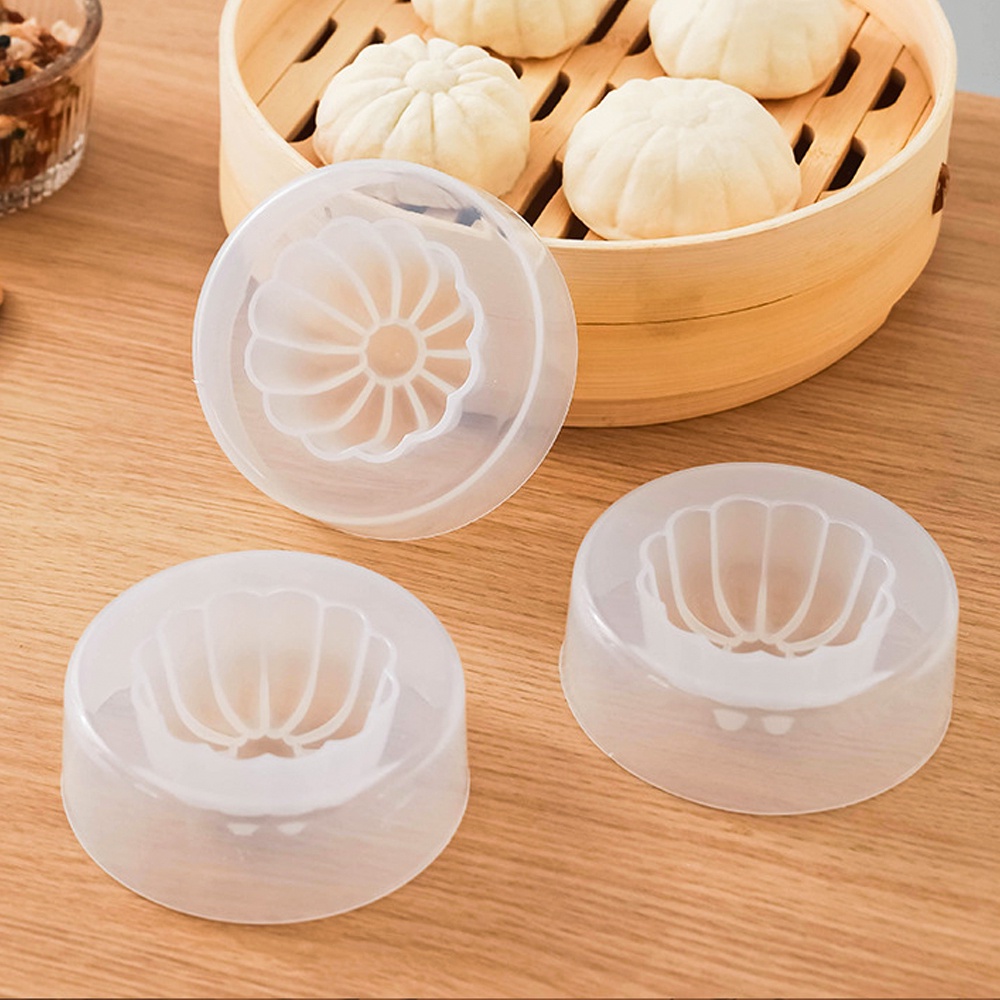 Food Grade Kukus Isi Bun Membuat Artefak/Chinese Dough Bun Handmade Pressing Mould/Dapur Kreatif Tahan Lama Cetakan Bun/DIY Baozi Mold Pastry Baking Tool/