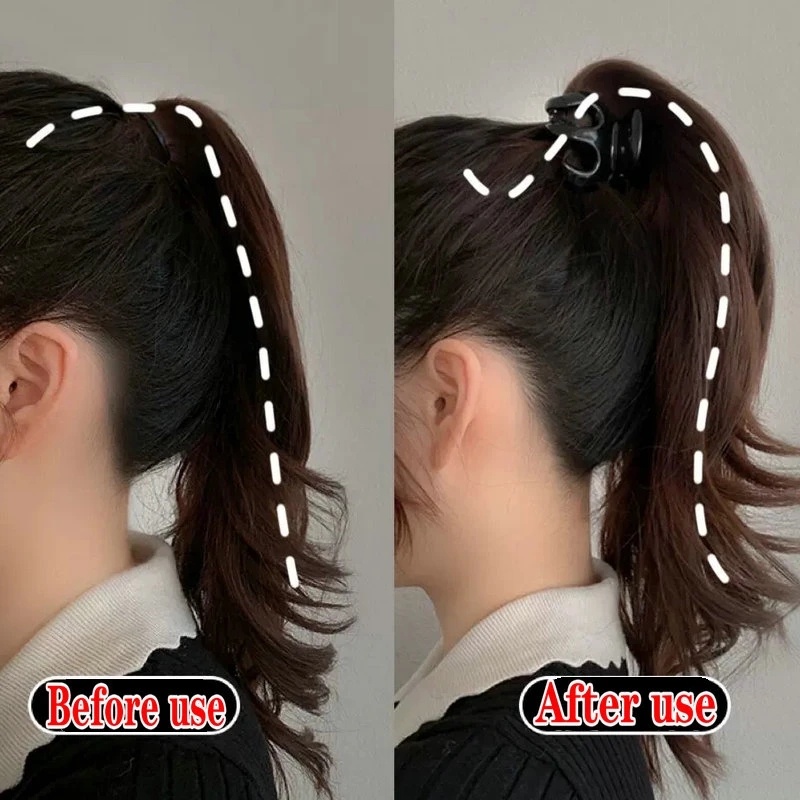 Sederhana Warna Solid Labu Anti-Kendur Hiu Ambil Klip Akrilik Rambut Cakar Klip Wanita Gadis Tinggi Ponytail Tetap Jepit Rambut Aksesoris Rambut