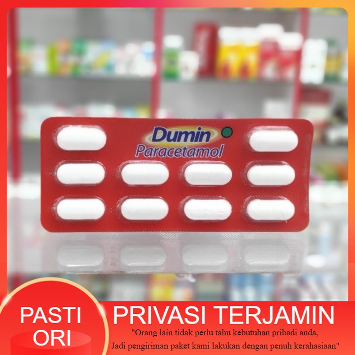 dumin paracetamol strip 10 tablet / obat demam