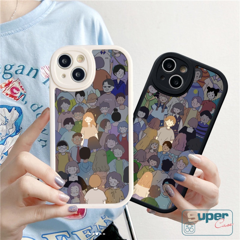 Case Pasangan Untuk Oppo A17K A7 A12 A17 A15 A57 A5s A3S A78 A54 A16 A74 A9 A5 A95 Reno 8T 5 8 5F 7Z 7 5Z A1K A16s A96 A16K A55 A16E A31 A76 A77s A58 Cewek Cowok Lucu Soft Cover Kartun