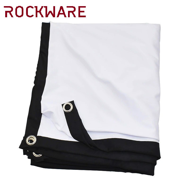 64 ROCKWARE 100-Inch Polyester Fabric Portable Foldable Projector Screen