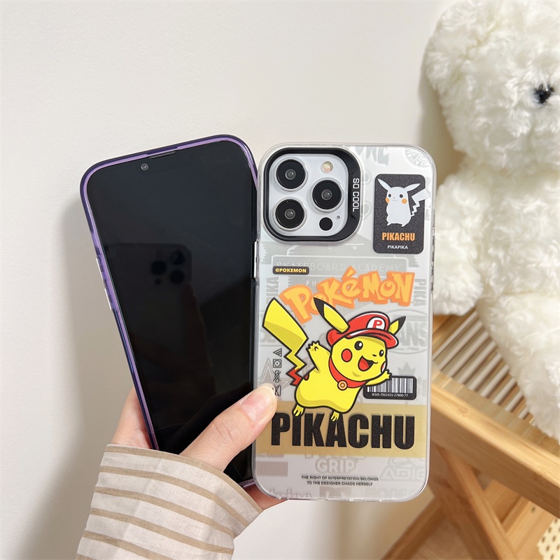 IPHONE Untuk Iphone14 13 12 11 Pro Max Anime Jepang Casing Handphone Anime Electroplating Casing Pelindung