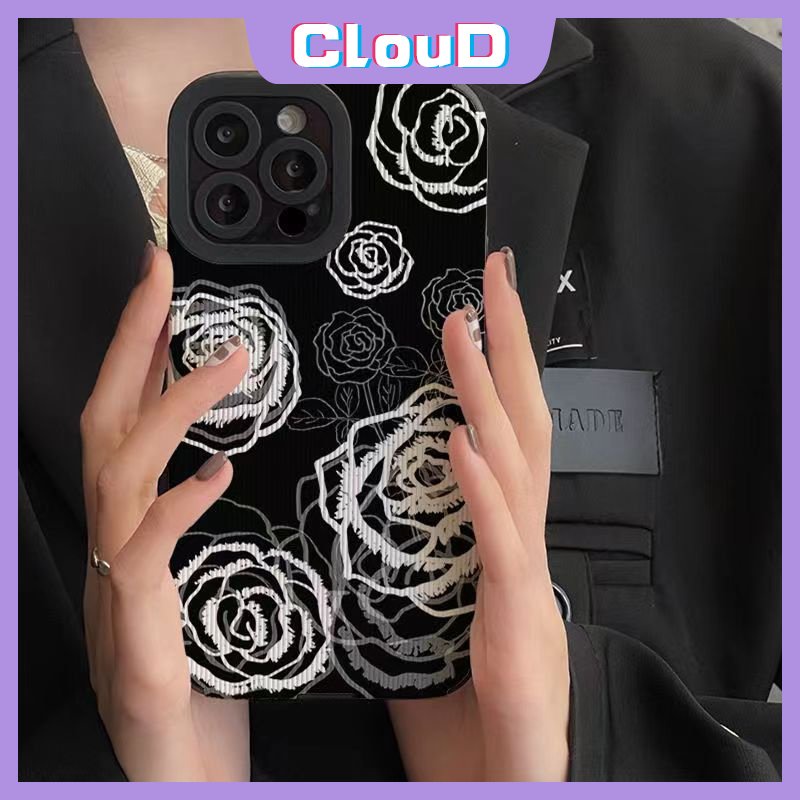Musim Panas Segar Floral Mewah Tekstur Kulit Case Kompatibel Untuk IPhone 7plus7 8 Plus X XS Max11 13 12 14 Pro Max XR Lukisan Minyak Flowers Telepon Shockproof Soft Cover