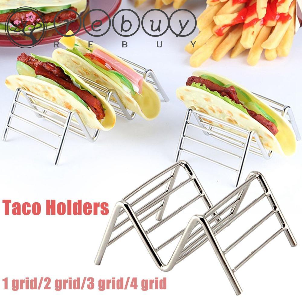 Rebuy Taco Holder Nyaman Chic Display Makanan Dapur Restoran Oven Cuci Piring Aman Rak Pizza