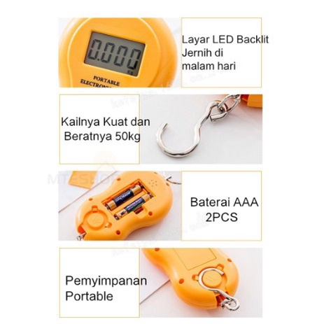 Timbangan Digital Gantung Portable Portabel Scale SMILE