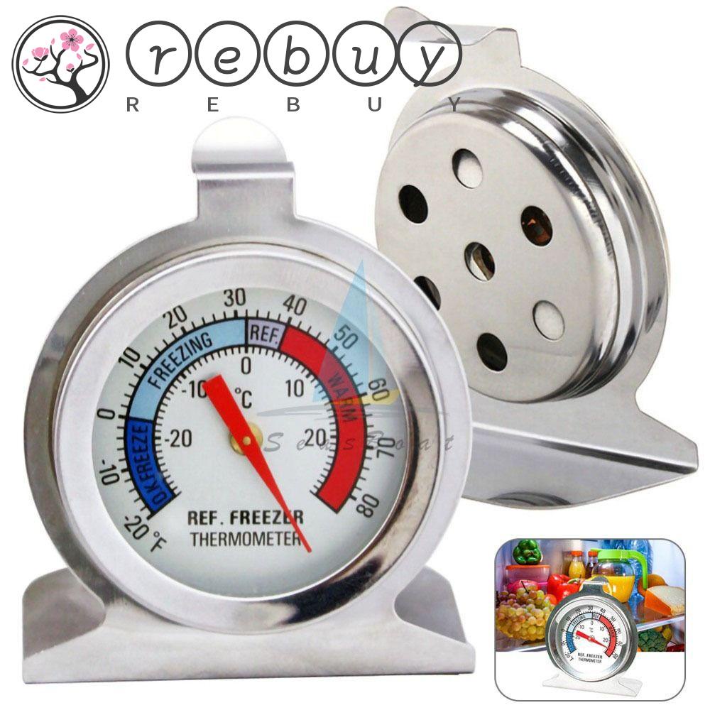 Rebuy Fridge Thermometer Stainless Steel Pendingin Alat Dapur Detector Monitor Kulkas Sensor Suhu