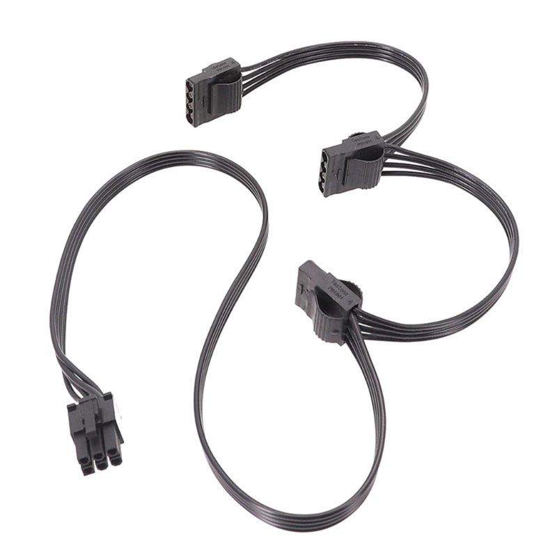 Vivi Kabel Konektor Lurus 6-Pin Ke Tiga IDE Untuk SeasonicX-1050XM2 SS660 760 860XP2 X-650KM3 Kabel PSUs Komputer
