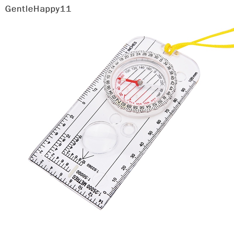 Gentlehappy Magnifying Compass Army Pramuka Hiking Camping Boag Map Membaca Orienteering id