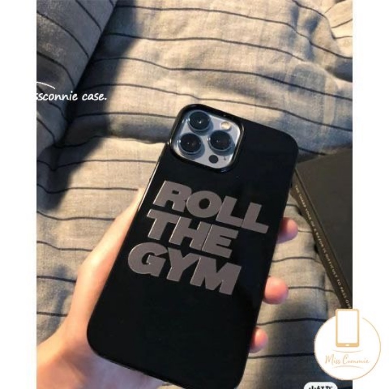 Kreatif Keren Roll The GYM Alfabet Inggris Glossy Phone Case Kompatibel Untuk IPhone 7plus7 8 Plus X XR XS Max 12 11 14 13 Pro Max SE 2020 Halus Shockproof Lembut Tpu Penutup Belakang