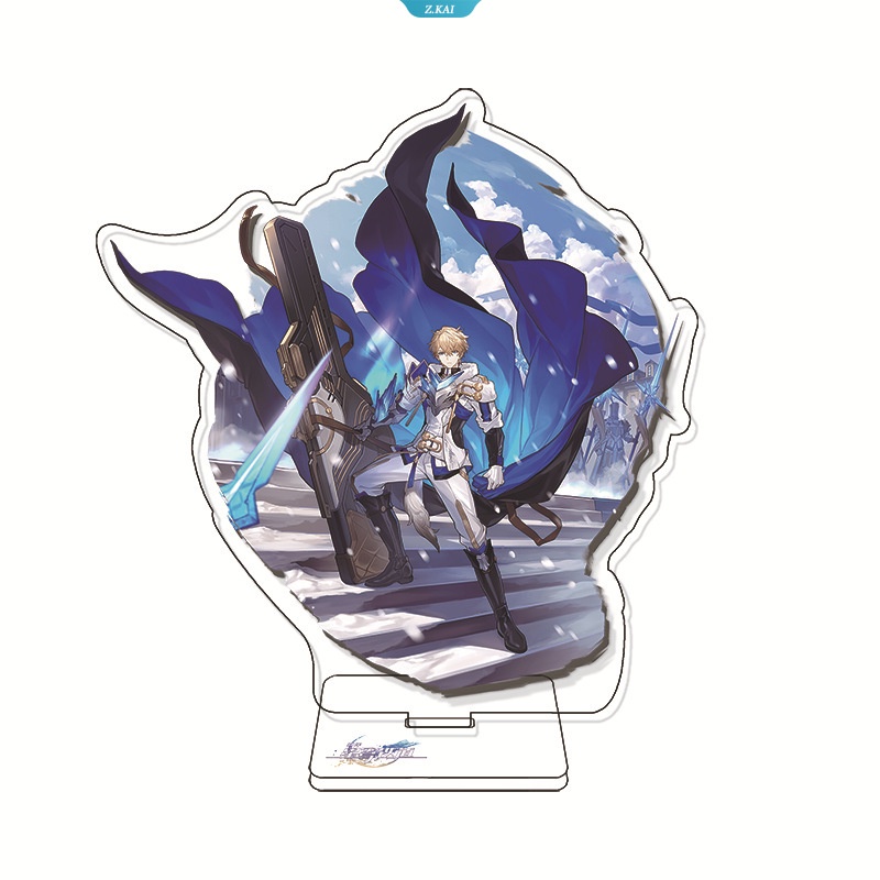 Honkai Star Rai Anime Kartun Karakter Game Bailu Kafka Bronya Zaychik Gepard Jing Yuan Card Game Stand-Up Plaque Ornament Dekorasi Kamar Hadiah [ZK]