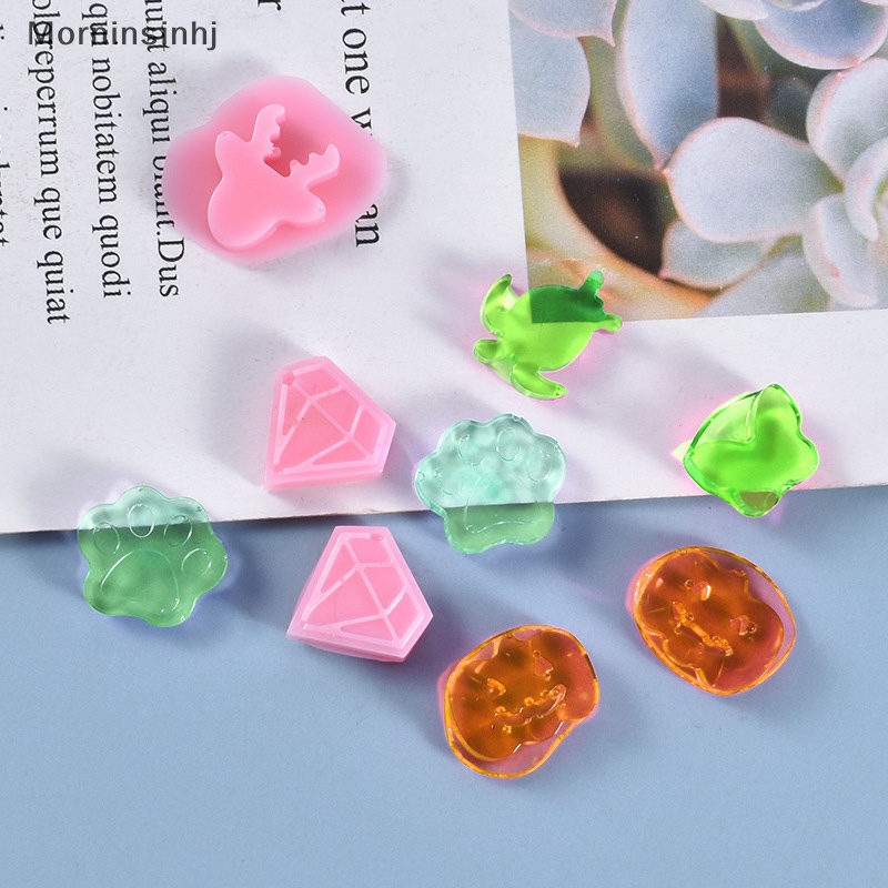 Mornin Mini Earrings Stud Cetakan Silikon Kristal Epoxy Resin Cetakan DIY Perhiasan Ornamen id