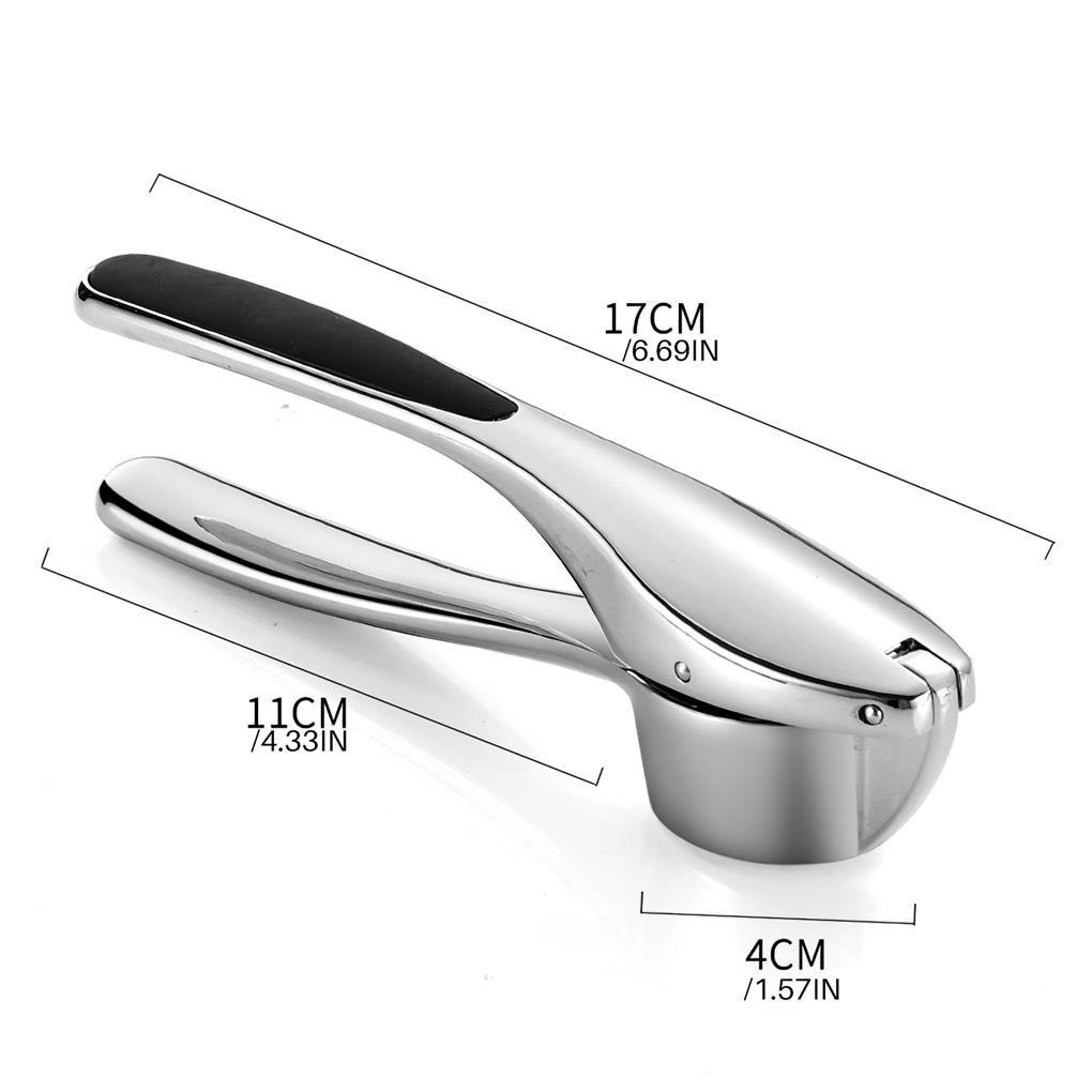 Garlic Press Manual Mincer Zinc Alloy Masak Penghancur Bawang Pemeras Alat Rajang Dapur Restoran Toko Snack