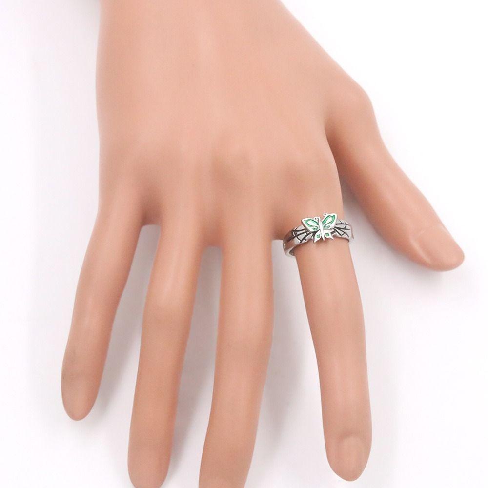 Mxbeauty Wanita Pembukaan Cincin Kepribadian Keren Trendy Bintang Berlian Imitasi Adjustable Butterfly Adjustable Ring Untuk Hadiah Ulang Tahun