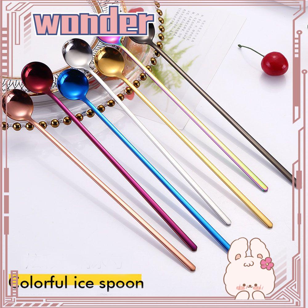 Wonder Coffee Scoop Multicolor Gagang Panjang Sendok Aduk Stainless Steel