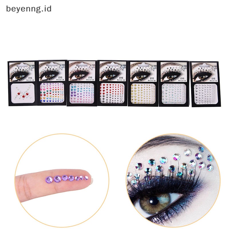 Beyen New Jewel Eyes Makeup Crystal Eyes Stiker Tato Diamond Glitter Makeup Stiker ID