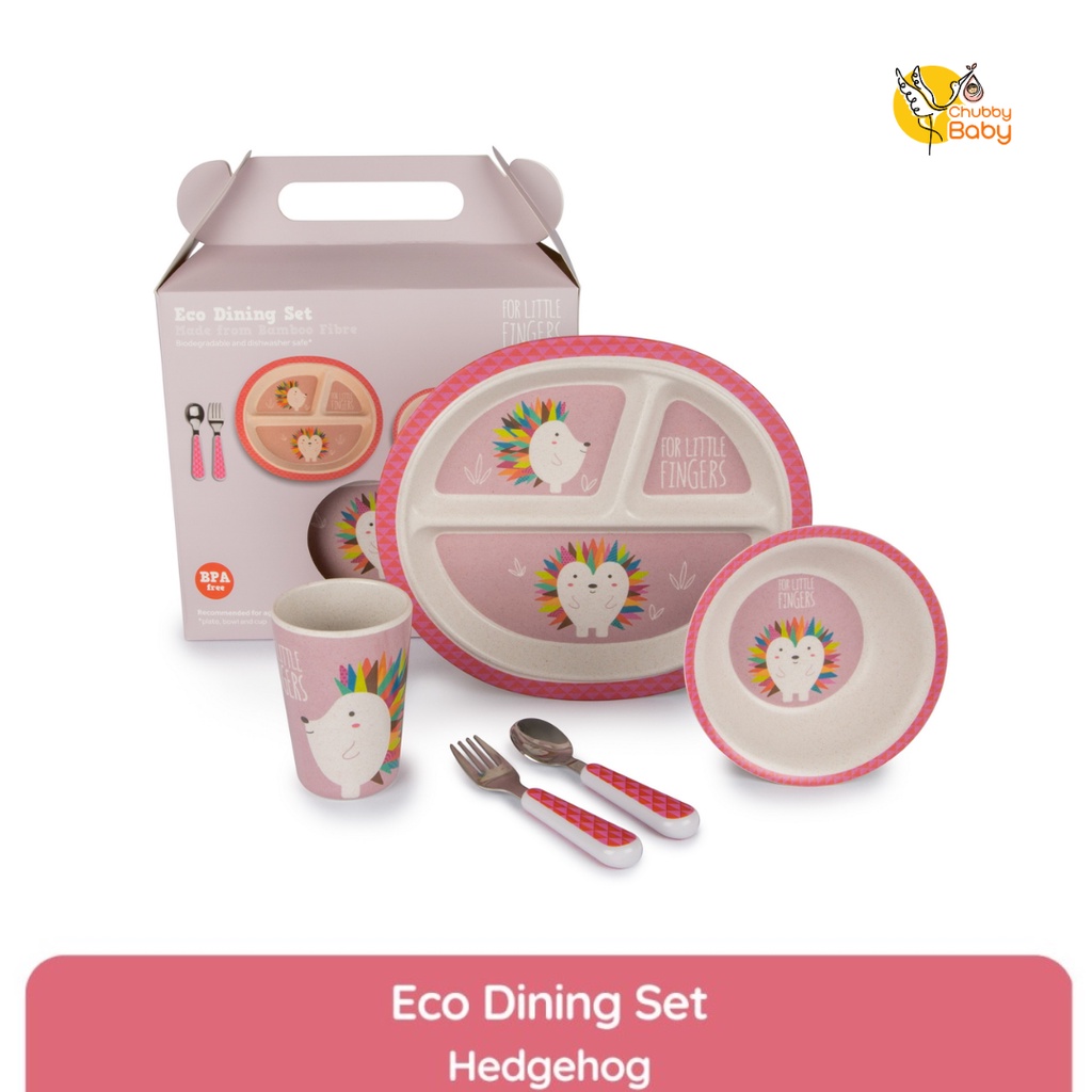 Tum Tum Eco Dining Set Hedgehog | Peralatan Makan