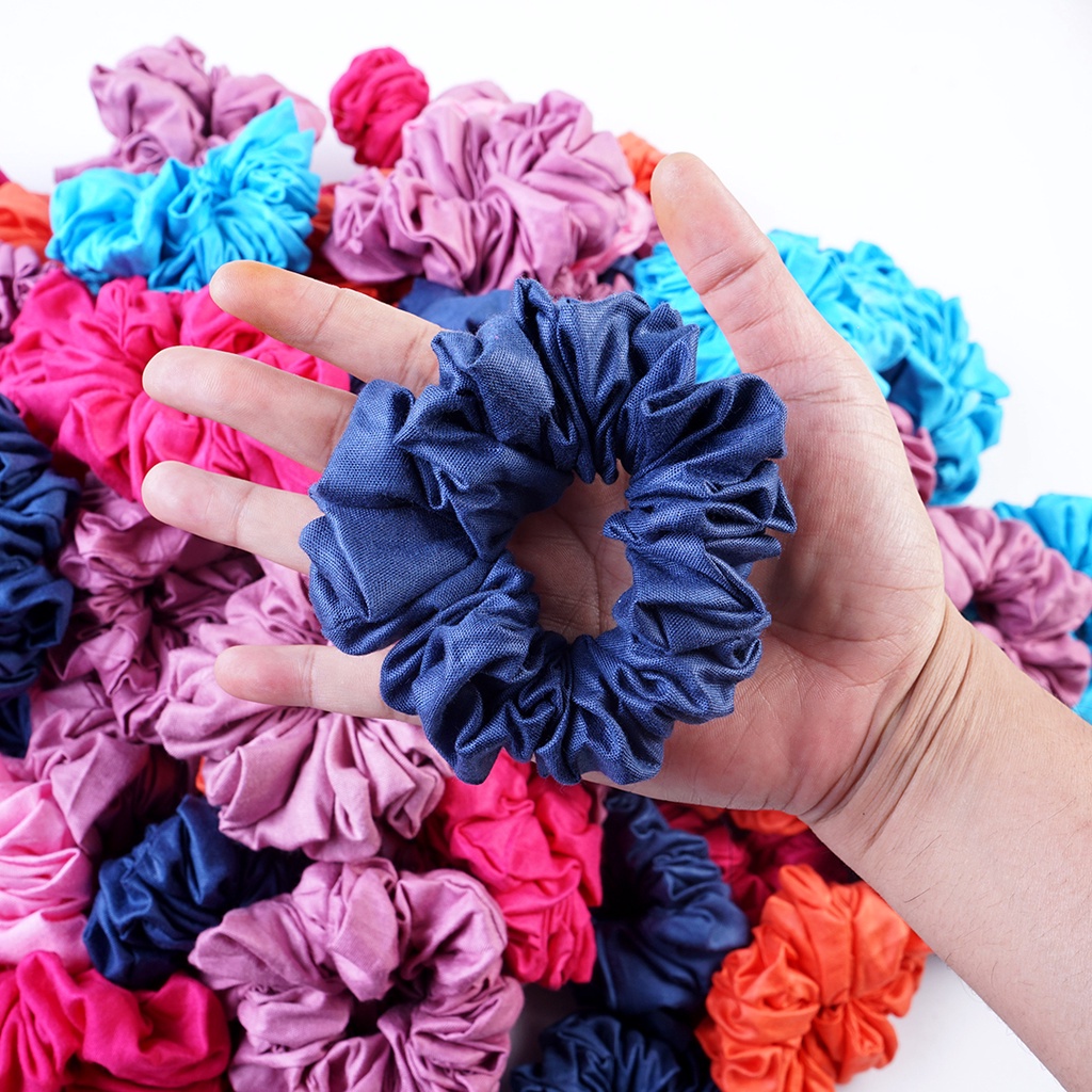 Ikat rambut Scrunchie RAYON korea kekinian Kuncit Rambut Cepol kunciran murah Bahan Rayon