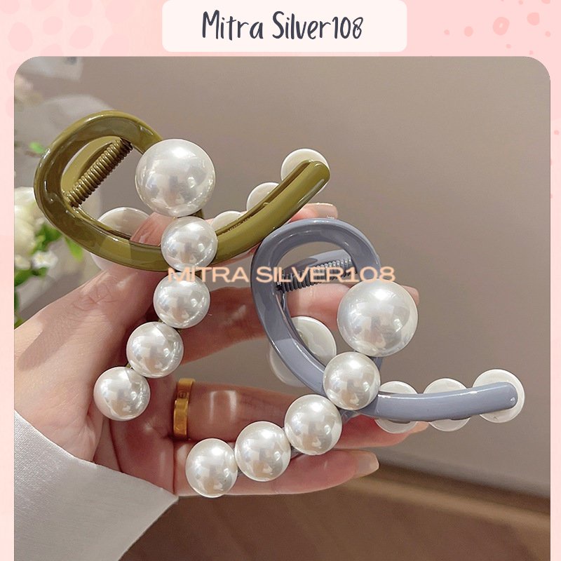 Jepit Rambut Jedai Mutiara Wanita Fashion Korea Aksesoris Jepitan Salon JPT 09