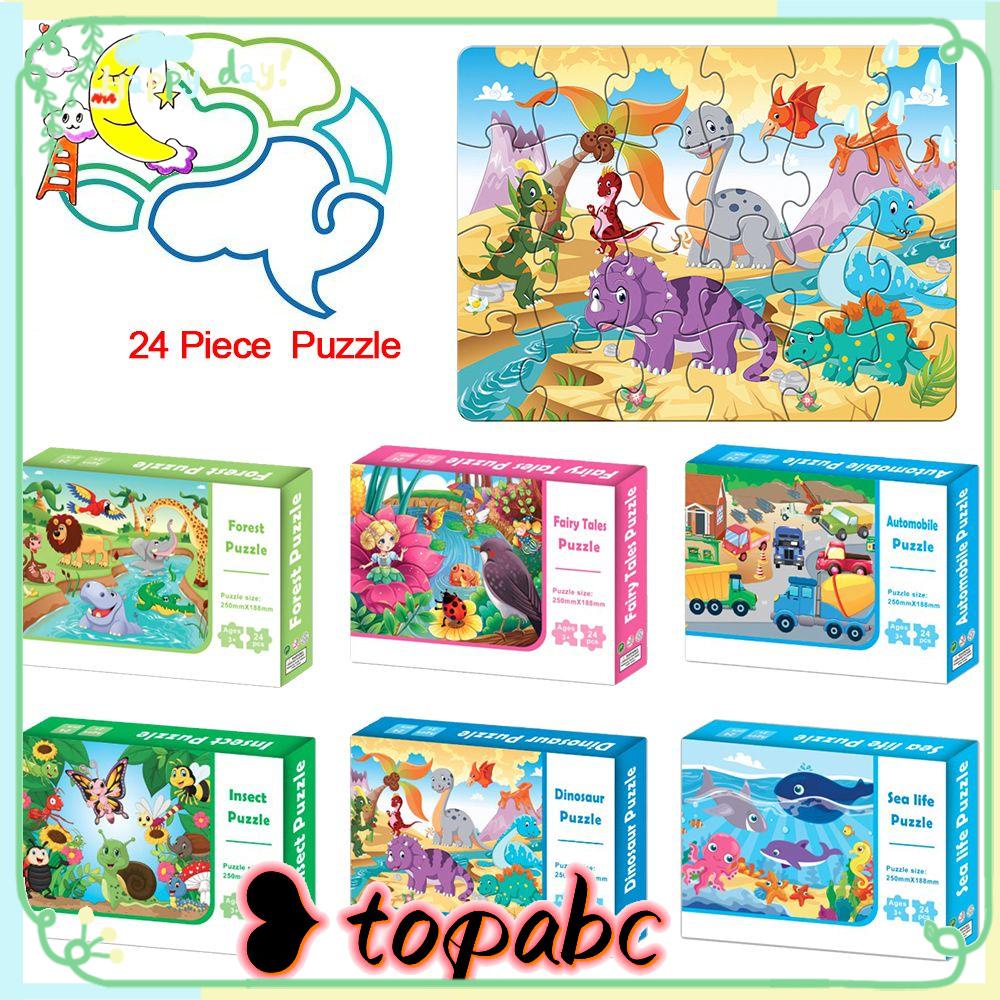TOP 24biji Jigsaw Puzzle Mainan Edukasi Otak Anak DIY Jigsaw