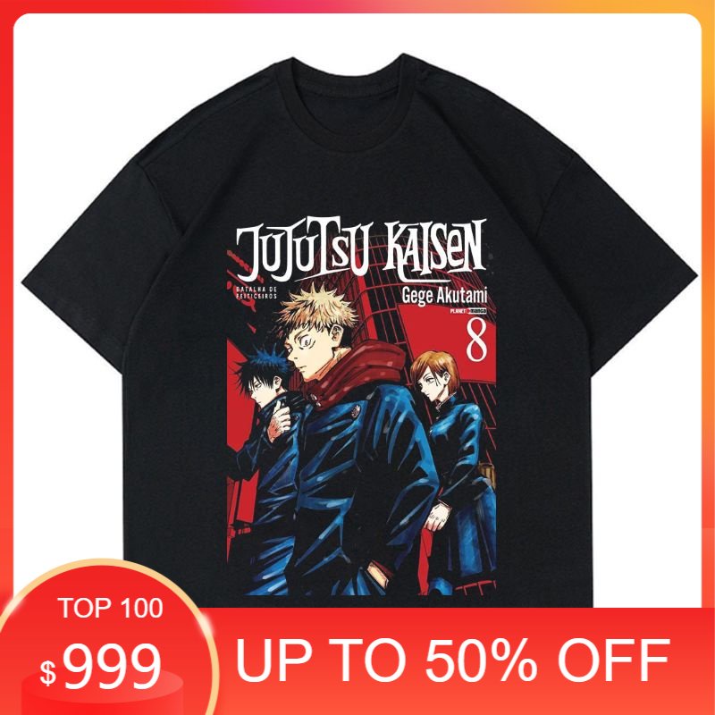 KAOS JUJUTSU KAISEN | T-SHIRT BAJU JAPAN MANGA ANIME JUJUTSU KAISEN | KAOS HITAM JAPAN MANGA