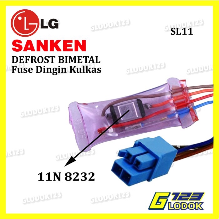 Defrost Bimetal Fuse Dingin Dalam Kulkas 4 Kabel Gabung LG Sankenn