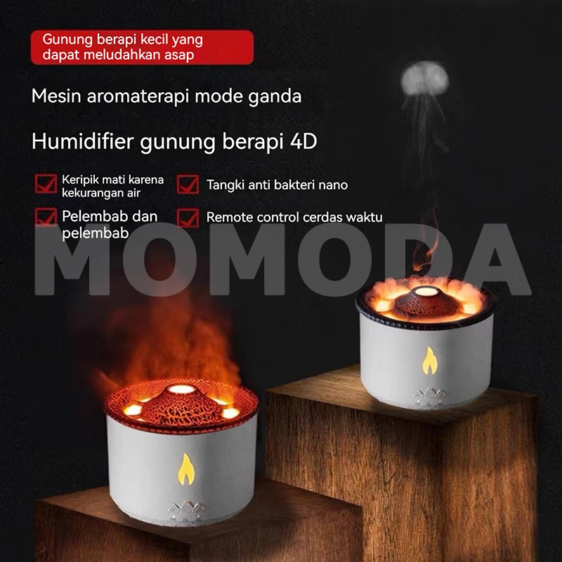 Humidifier Pelembab Udara Aromaterapi Ultrasonik Bentuk Ubur-Ubur Kapasitas 360ml Humidifier Diffuser USB Mini Air Purifier Aromatherapy Essential Oil Difuser