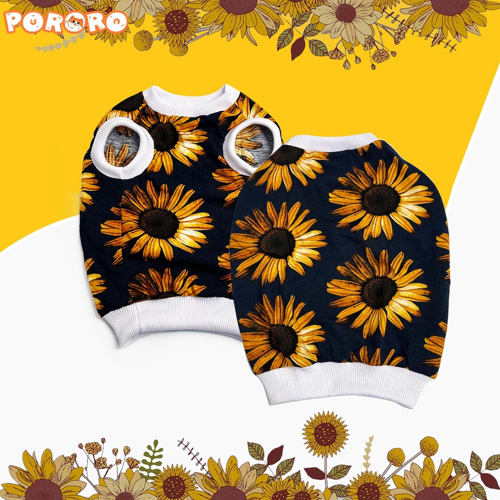 Pororo - Baju Kucing Motif SunFlower