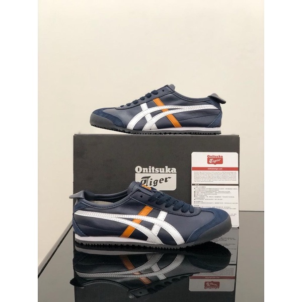 Sepatu 0nitsuka Tiger Mexico 66 Navy White Orange
