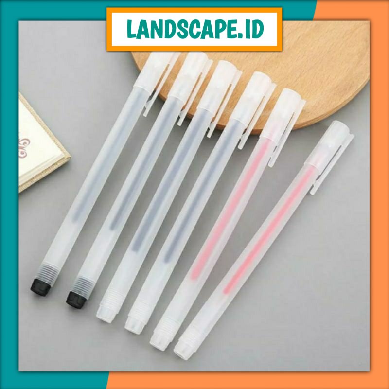 

LS Pulpen Gel 0.5mm Bolpoin Pena Pulpen Tinta Gel Cair Pena Transparant Pen Gel / Pena Tinta Gel Cair Transparan