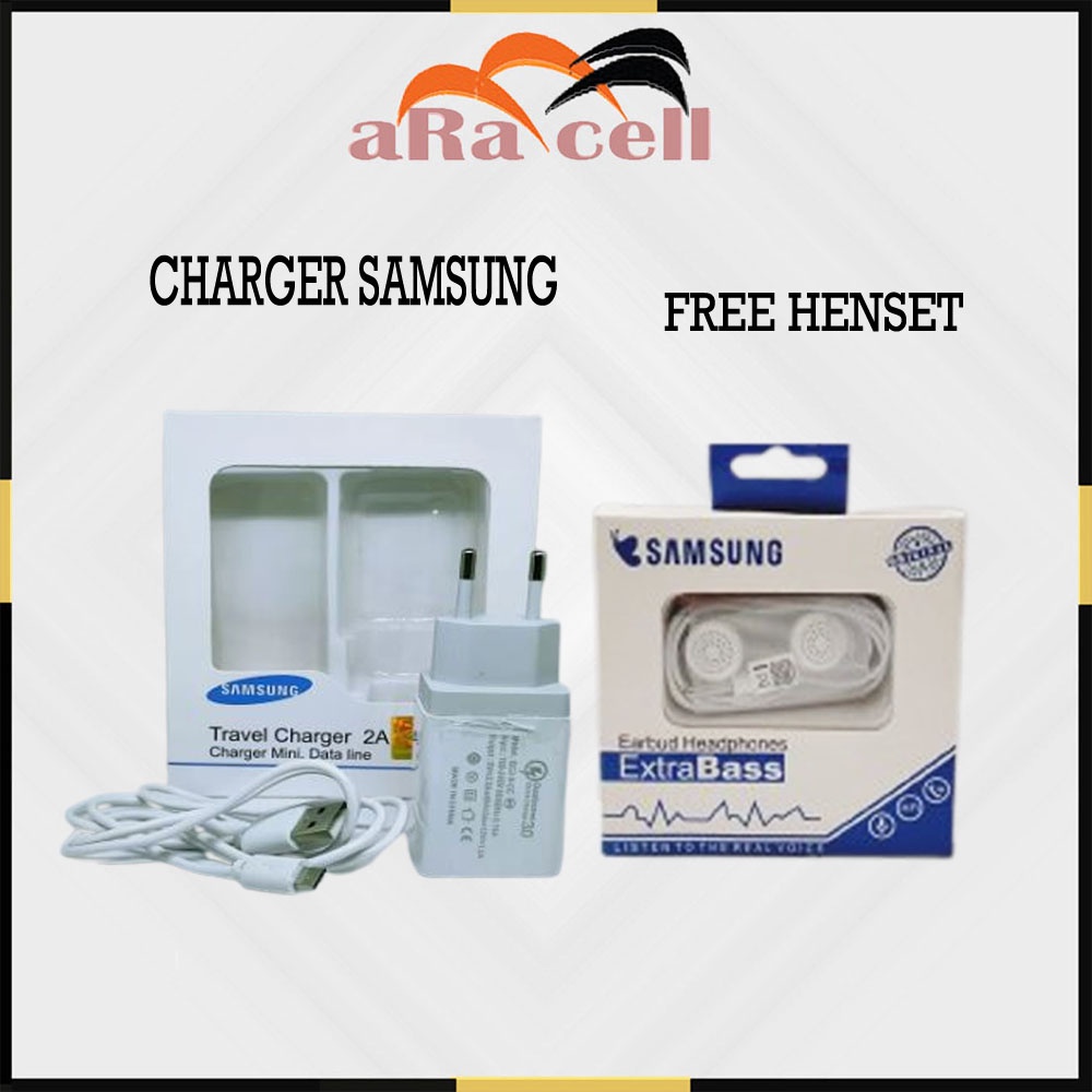 [ ARA CELL ] CHARGER +HENSET CASAN HP SAMSUNG J2 PREM J3 J5 J310 J510 GRAND PRIME ORI