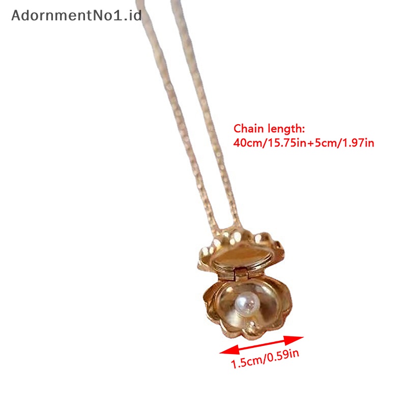 [AdornmentNo1] Emas disepuh Shell pesona kalung wanita mutiara air tawar Shell Pendant Choker