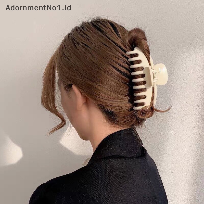 [AdornmentNo1] Baru wanita besar Hair Claw Clip Crab jepit cewek Ponytail Hair Claws mandi Clip Fashion aksesoris rambut hadiah hiasan kepala