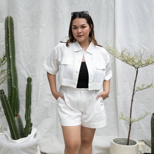 [Ms Daisy x Jourimanzky] Happy-Go-Lucky Cropped Jacket/Top with Wide leg Shorts