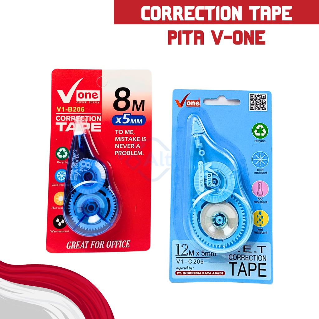

Correction Tape / Stipo Kertas / Correction Tape Pita V-One