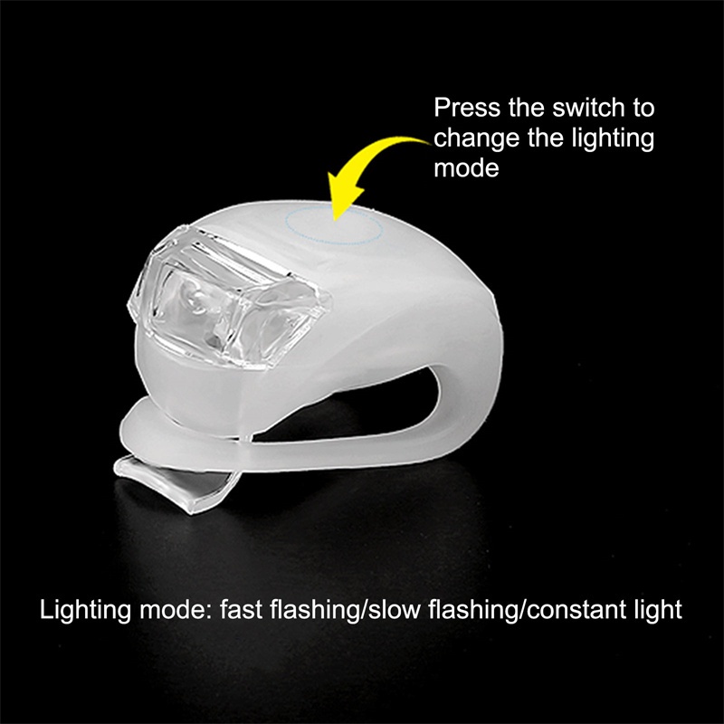 Lampu Sepeda LED Silikon Luar Ruangan 3mode Peringatan Keamanan Mini Flash Rear Tail Lamp New